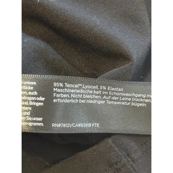 Eileen Fisher Tunic Women Large Black Tencel Lyocell Top‎ Minimalist Layering - Picture 6 of 7